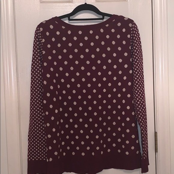 Burgundy polka dot sweater - Picture 5 of 6